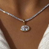 Classic Moissanite Tennis Necklace