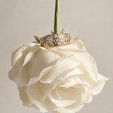 Solid Gold Stardust Moissanite Ring