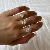 Solid Gold Pear Moissanite Ring