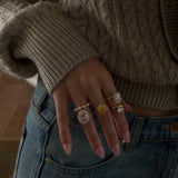 Soleil Radiant Cut Yellow CZ Ring