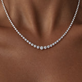 Moissanite Graduated Tennis Necklace