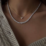Toi et Moi Moissanite Necklace