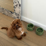 Apple Green Marble Pet Bowl