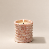Cream Rose Marble Wave Candle