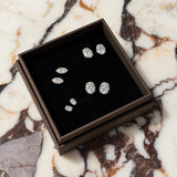 Marquise Moissanite Diamond Stud Earrings