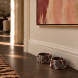 Rosso Levanto Marble Dog Bowl | Pre-order