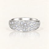 Solid Gold Stardust Moissanite Ring