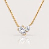 Toi et Moi Moissanite Necklace