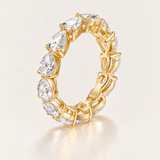 Pear Moissanite Diamond Eternity Ring