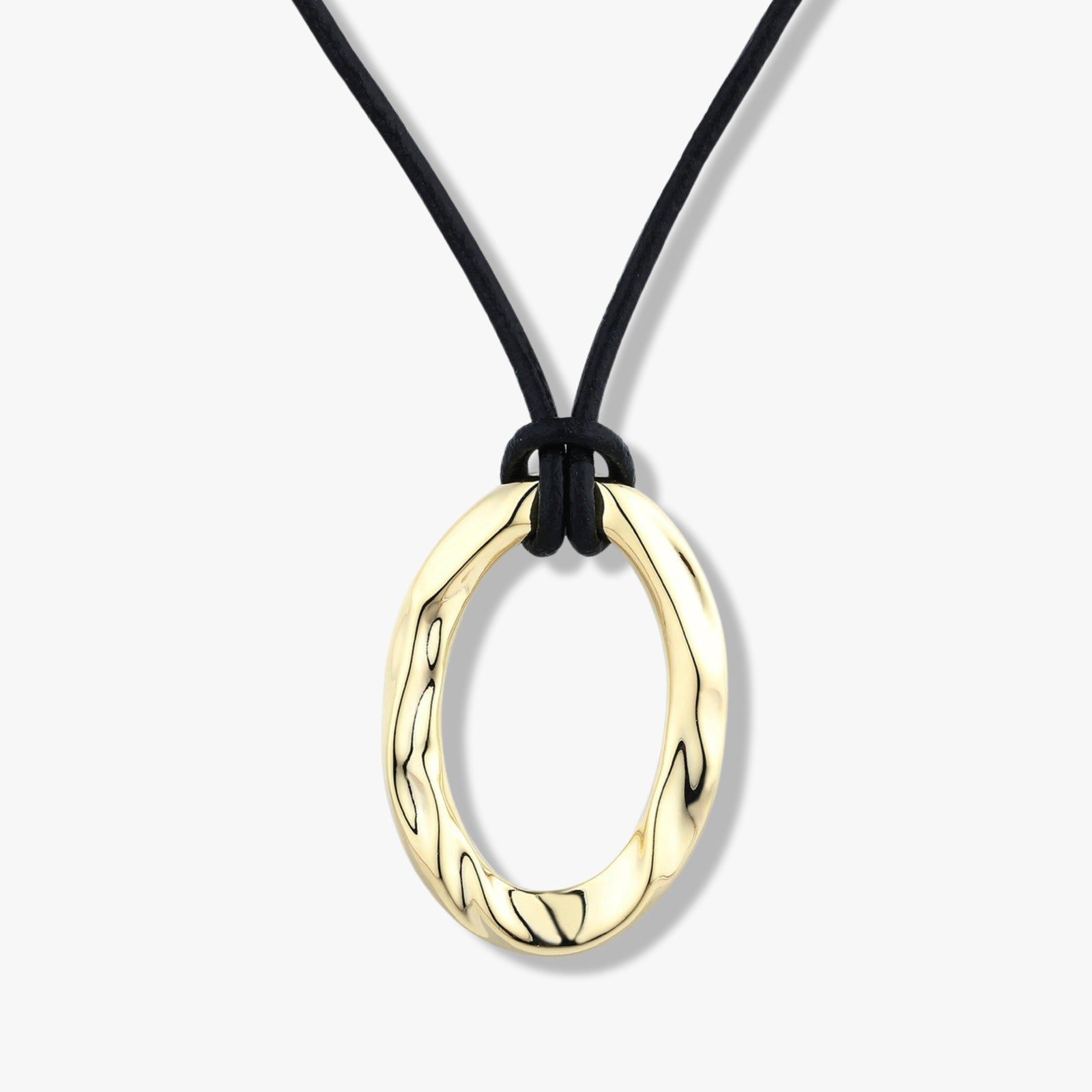 Lyra Leather Necklace | 14k Vermeil - CELESTIAL